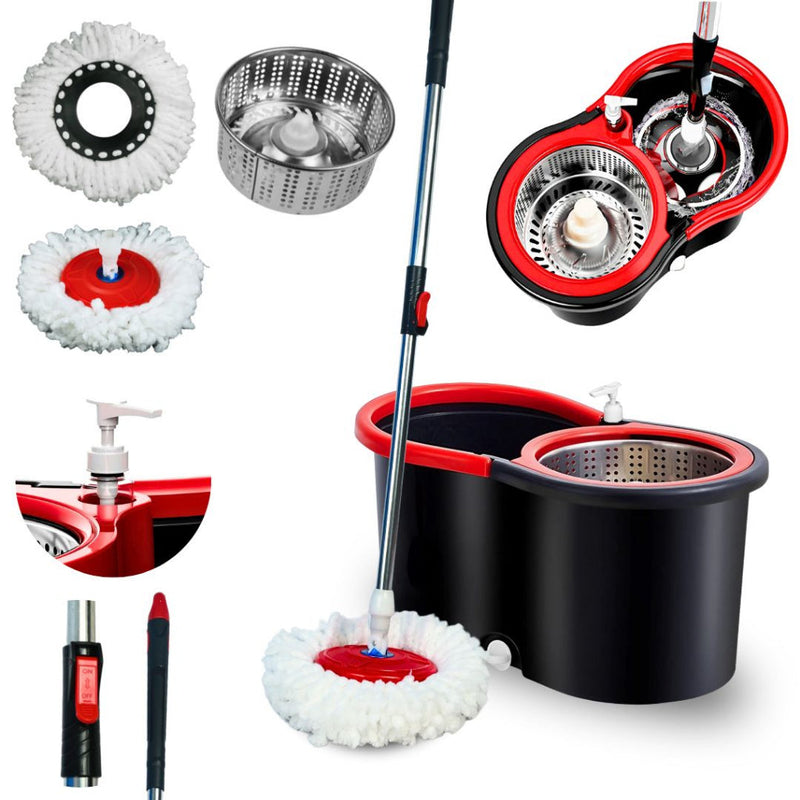 Mop Giratório Balde Inox Premium + SUPER BRINDE