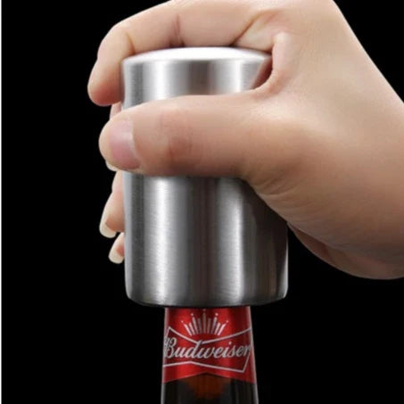 Abridor De Garrafas Magnetico Automatico Para Cerveja Em Aço Inox