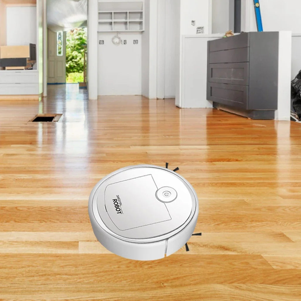 Mini Robô Aspirador Inteligente com Carregador Automático