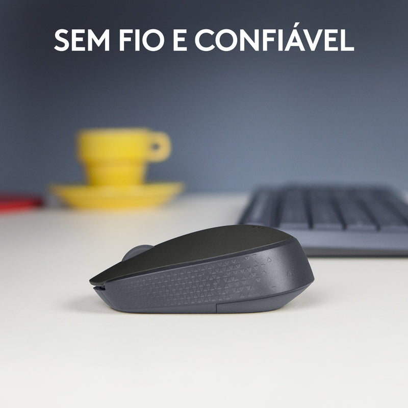Mouse sem fio Logitech M170 com Pilha Inclusa - Preto
