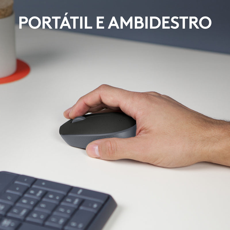 Mouse sem fio Logitech M170 com Pilha Inclusa - Preto