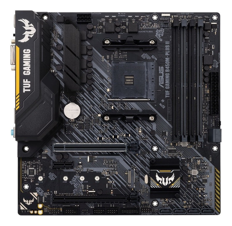 Placa Mãe Asus Para Amd Am4 Tuf B450m Plus Ii 4xddr4 Matx Cor Preto