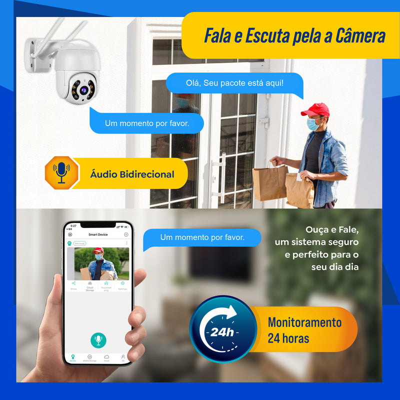 Kit 2câmera Ip Icsee Prova D'água Infravermelho Externa Wifi - Bahrein