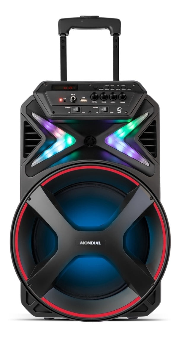 Caixa Amplificada Connect Lights Cm-400 Mondial Cor Preto 110V/220V
