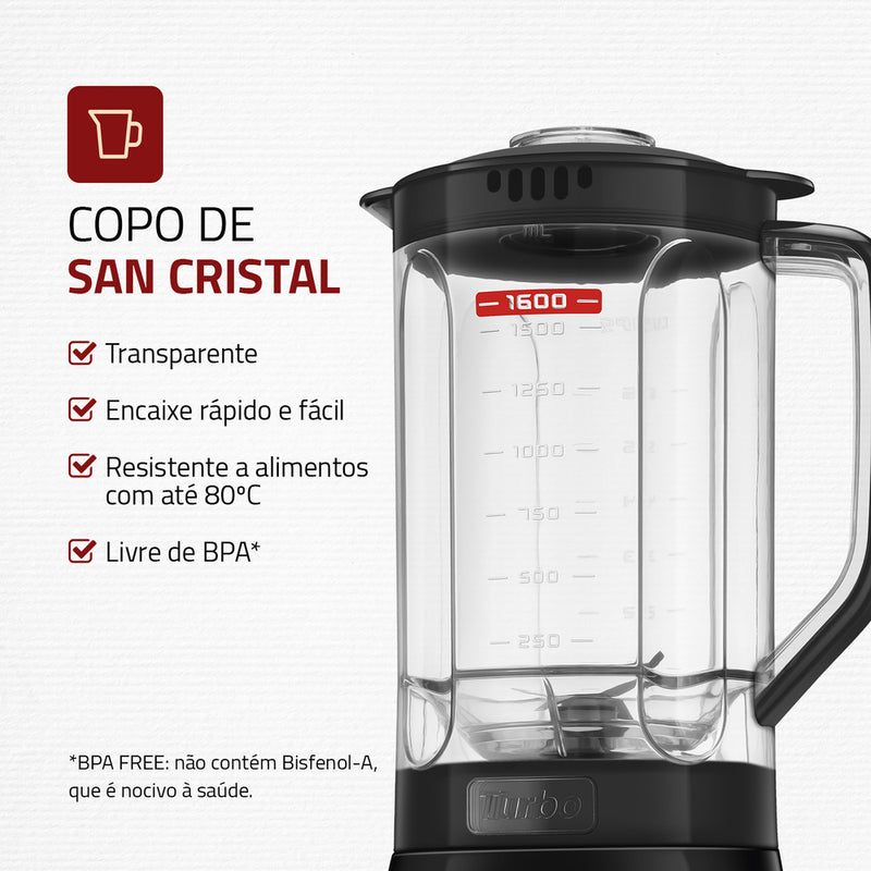 Liquidificador Mondial 3 Velocidades Preto/cinza 550w L-93-BG Cor Preto 127V