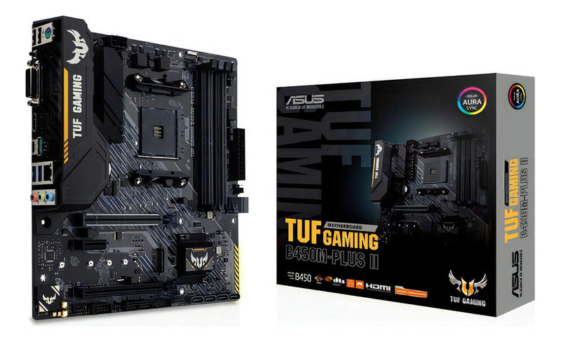 Placa Mãe Asus Para Amd Am4 Tuf B450m Plus Ii 4xddr4 Matx Cor Preto