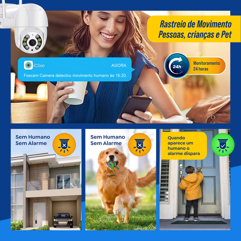 Kit 2câmera Ip Icsee Prova D'água Infravermelho Externa Wifi - Bahrein