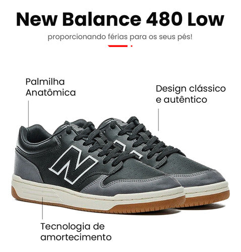 Tênis New Balance Original 480 Low Masculino Urbano Clássico