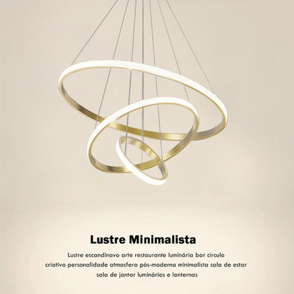 Luminaria Led Pendente 60w Design Moderno Bivolt 3 Em 1