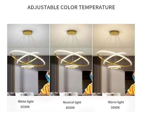 Luminaria Led Pendente 60w Design Moderno Bivolt 3 Em 1