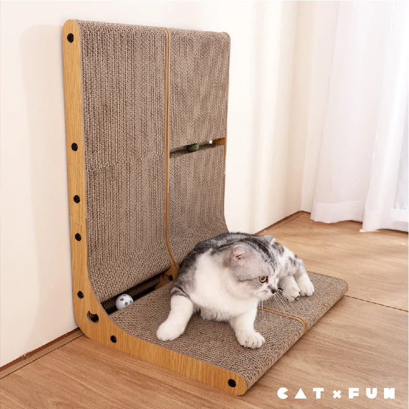 Placa de Arranhar para Gatos em Forma de L