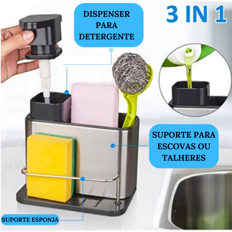 Organizador em Aço e Inox para Pia de Cozinha