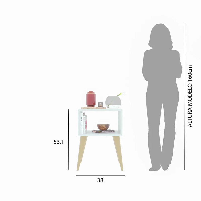 Mesa de Cabeceira Lateral Branco