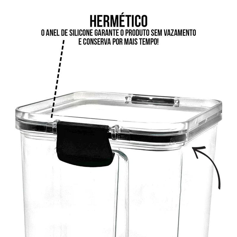 Potes Hermeticos Com Trava Empilhavel
